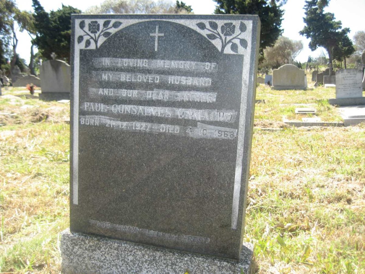 CAMACHO Paul Gonsalves 1927-1968