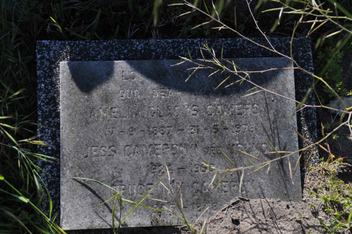 CAMERON Amelia Gladys 1887-1976 ::  CAMERON Jess nee YOUNG 1924-1958 :: CAMERON Bruce Ian 1945-1948