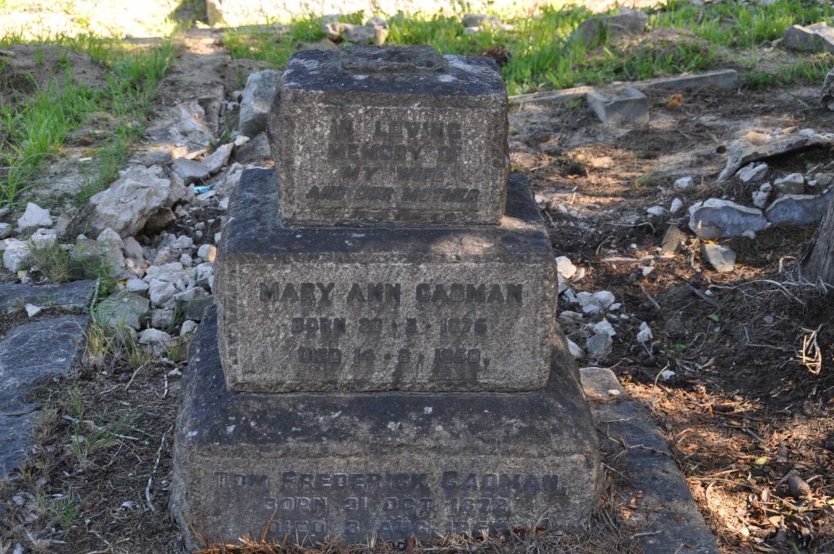 CADMAN Tom Frederick 1872-1954 &amp; Mary Ann 1875-1950