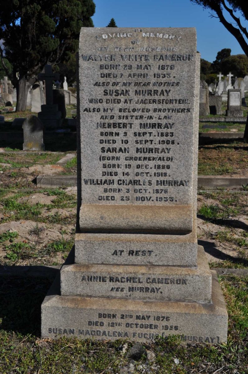 CAMERON Walter White 1876-1933 &amp; Annie Rachel MURRAY 1876-1956 :: MURRAY Susan :: MURRAY Herbert 1883-1908