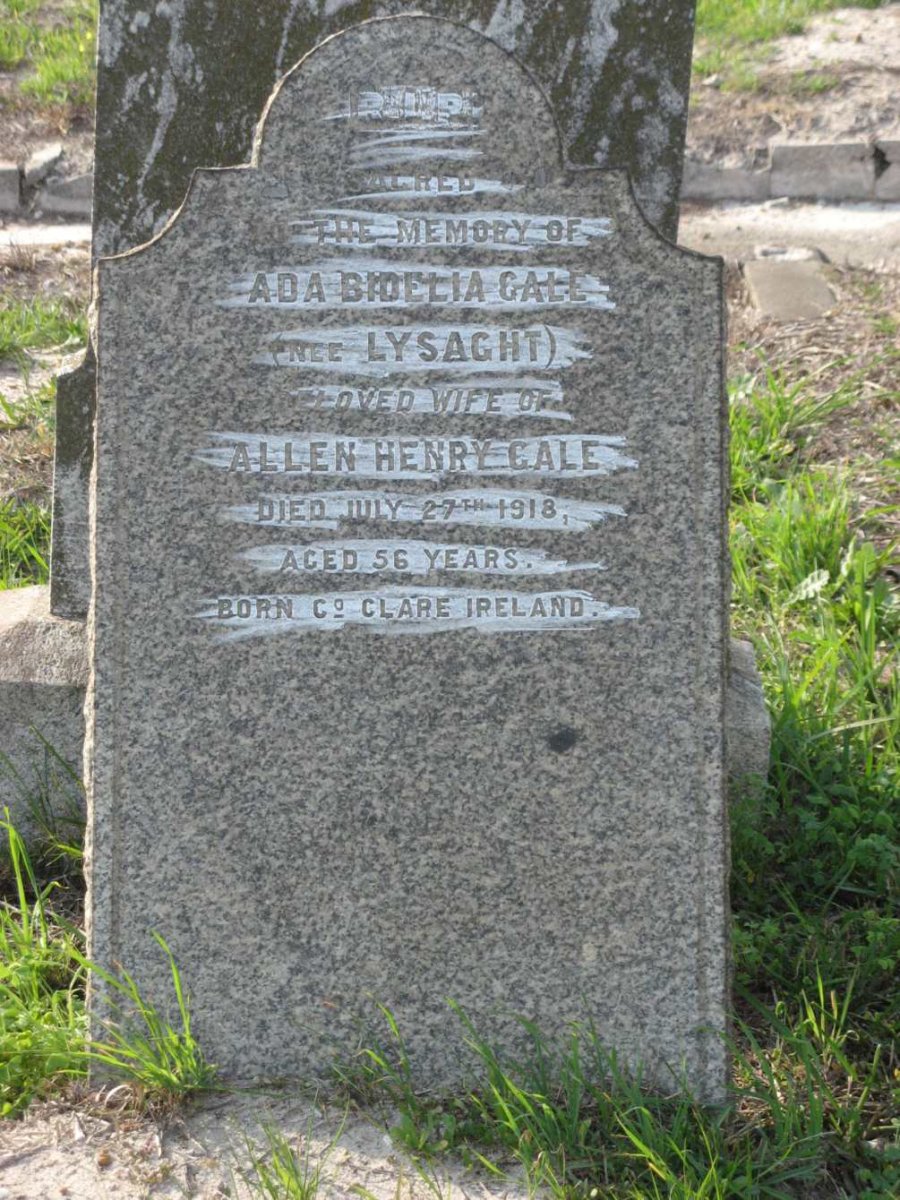 CALE Ada Bidelia nee LYSAGHT -1918