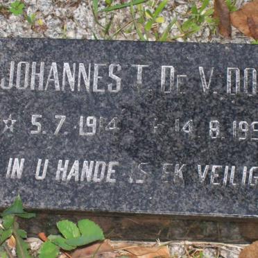 DOM Johannes T., de V. 1914-1995