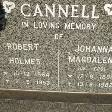 CANNELL Robert Holmes 1864-1953 &amp; Johanna Magdalena CELLIERS 1899-1982, KITLEY Christian 1971-1992