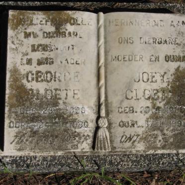 CLOETE George 1898-198? &amp; Joey 1906-1990