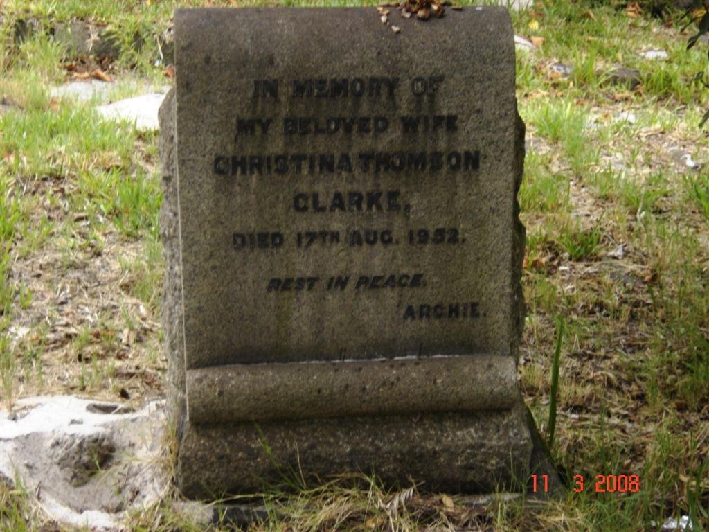 CLARKE Christina Thompson -1952