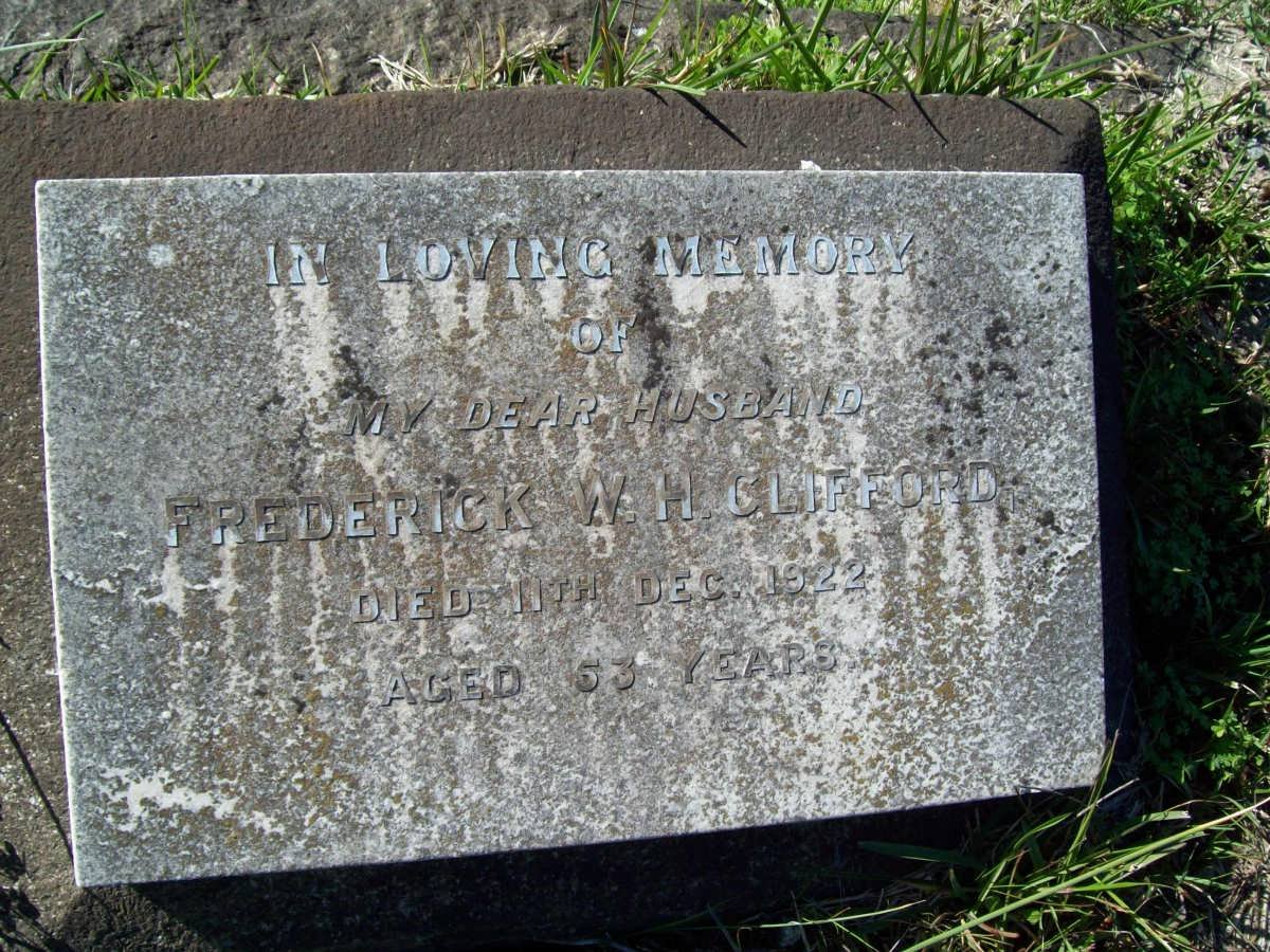 CLIFFORD Frederick W.H. -1922