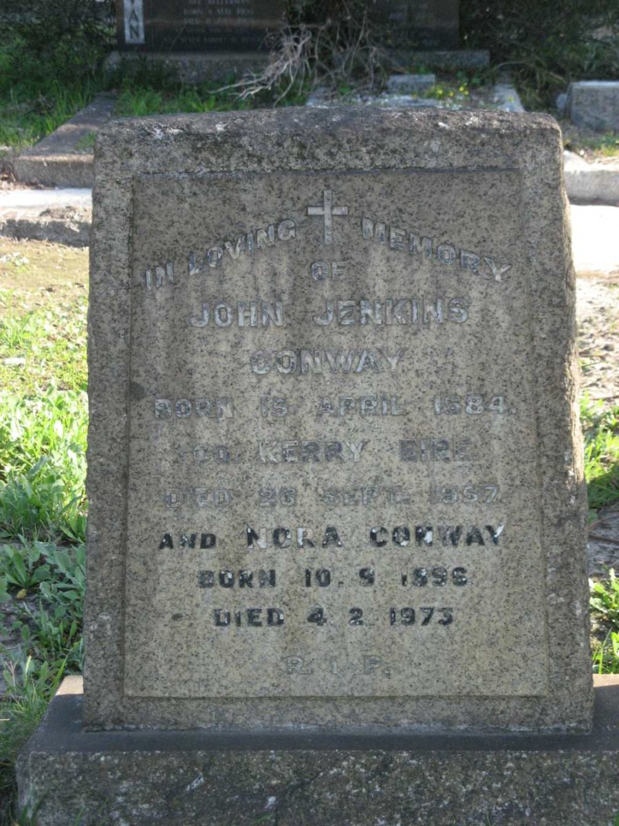 CONWAY John Jenkins 1884-1957 &amp; Nora 1896-1973