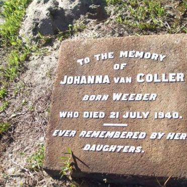 COLLER Johanna, van nee WEEBER -1940