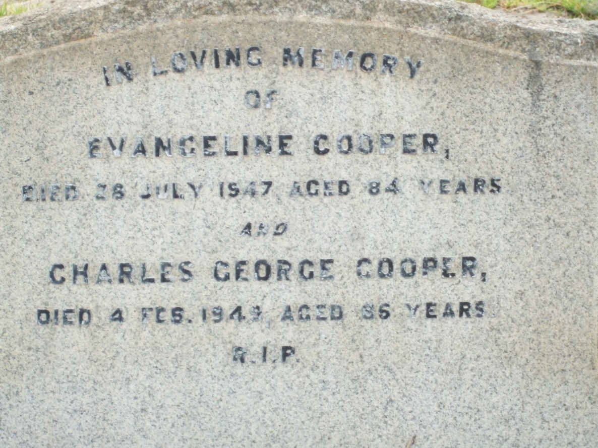 COOPER Charles George -1949 &amp; Evangeline -1947