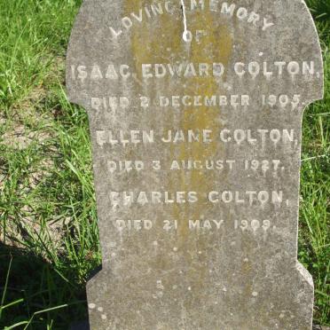 COLTON Isaac Edward -1905 :: COLTON Ellen Jane -1927 :: COLTON Charles -1909