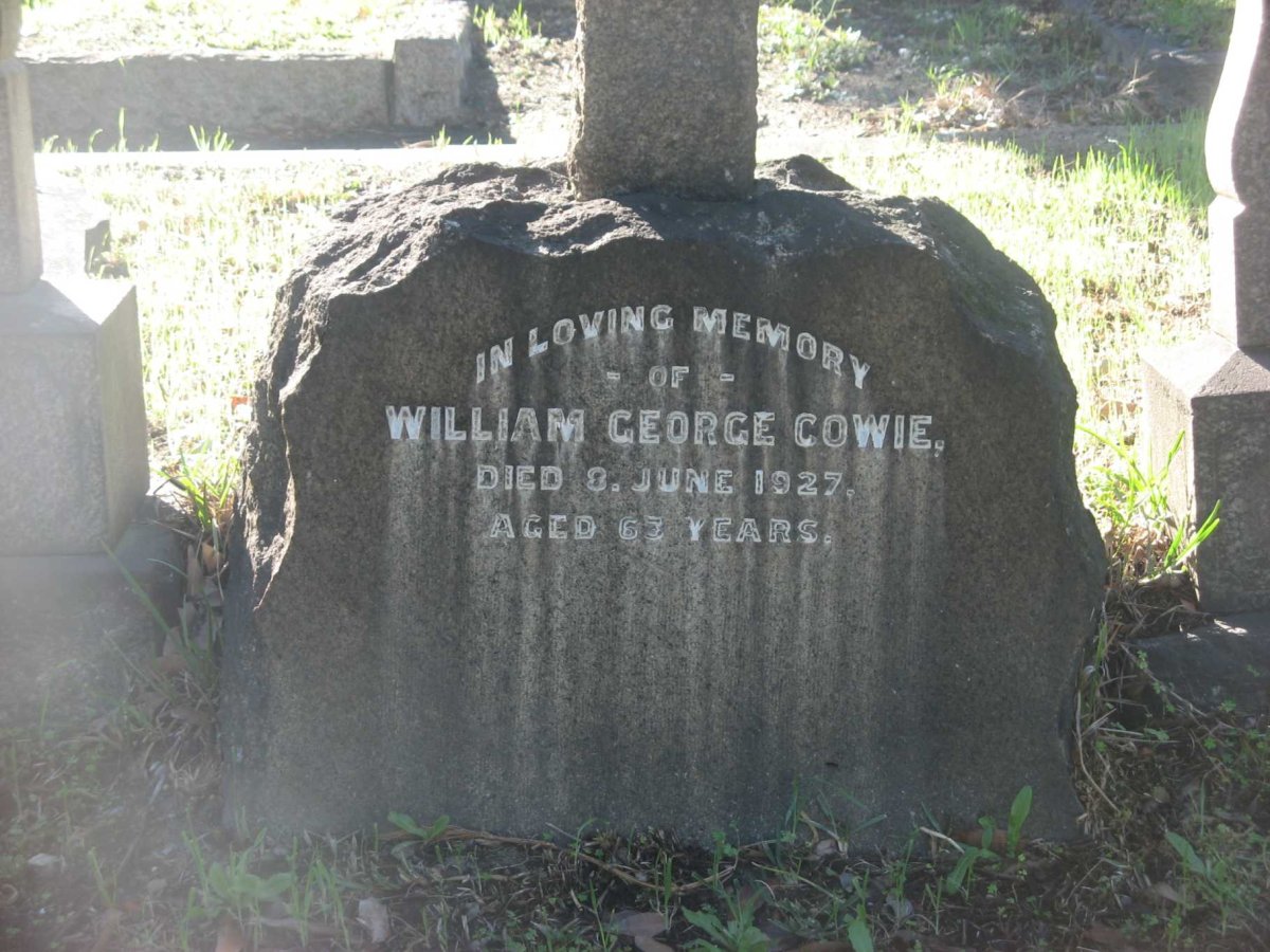COWIE William George -1927