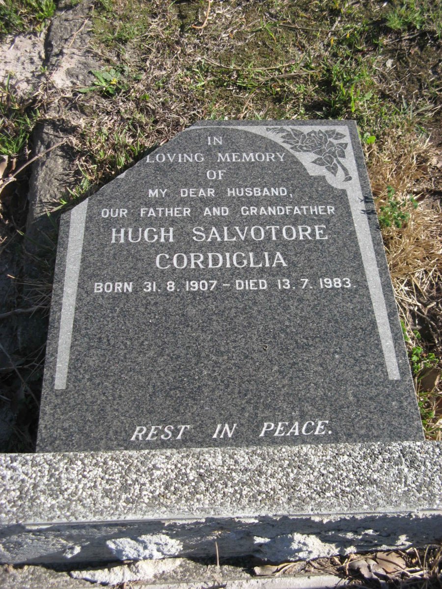 CORDIGLIA Hugh Salvatore 1907-1983