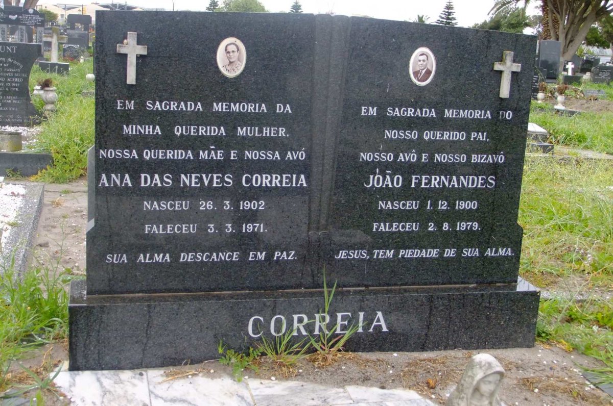 CORREIA Joāo Fernandes 1900-1979 &amp; Ana Das Neves 1902-1971