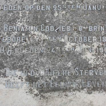 COMBRINK Benjamin Godlieb 1888-1902