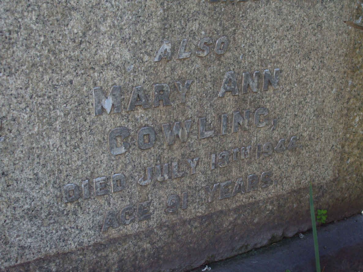 COWLING Mary Ann  -1944 