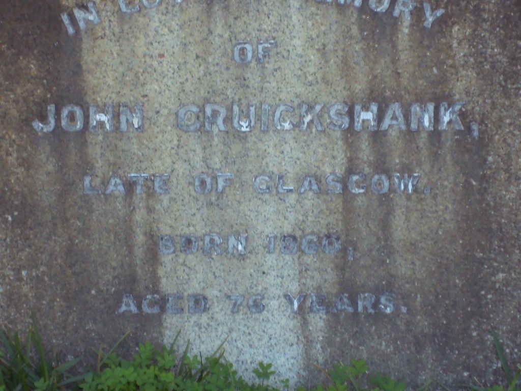 CRUICKSHANK  John 1860-