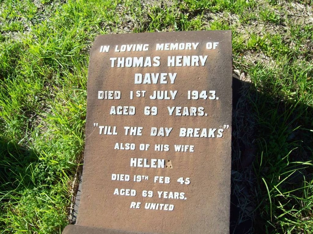 DAVEY Thomas Henry -1943 &amp; Helena -1945