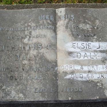 DALY Johannes R. -1961 &amp; Elsie J. -1974
