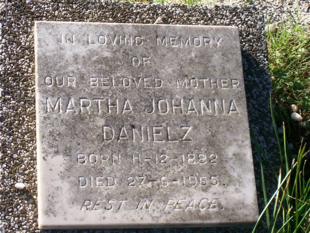 DANIELZ Martha Johanna 1882-1965