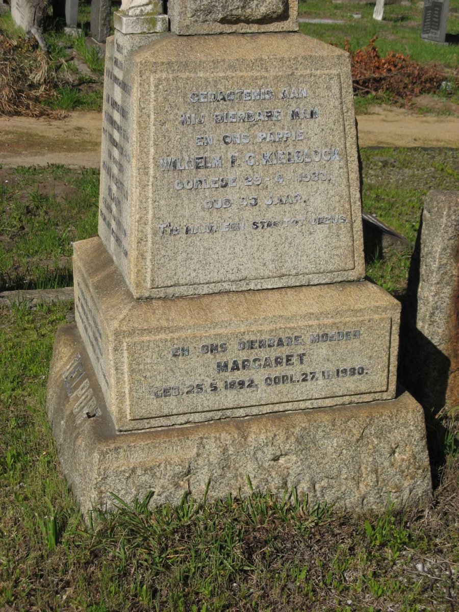 KIELBLOCK Wilhelm F.G. -1933 &amp; Margaret 1892-1980