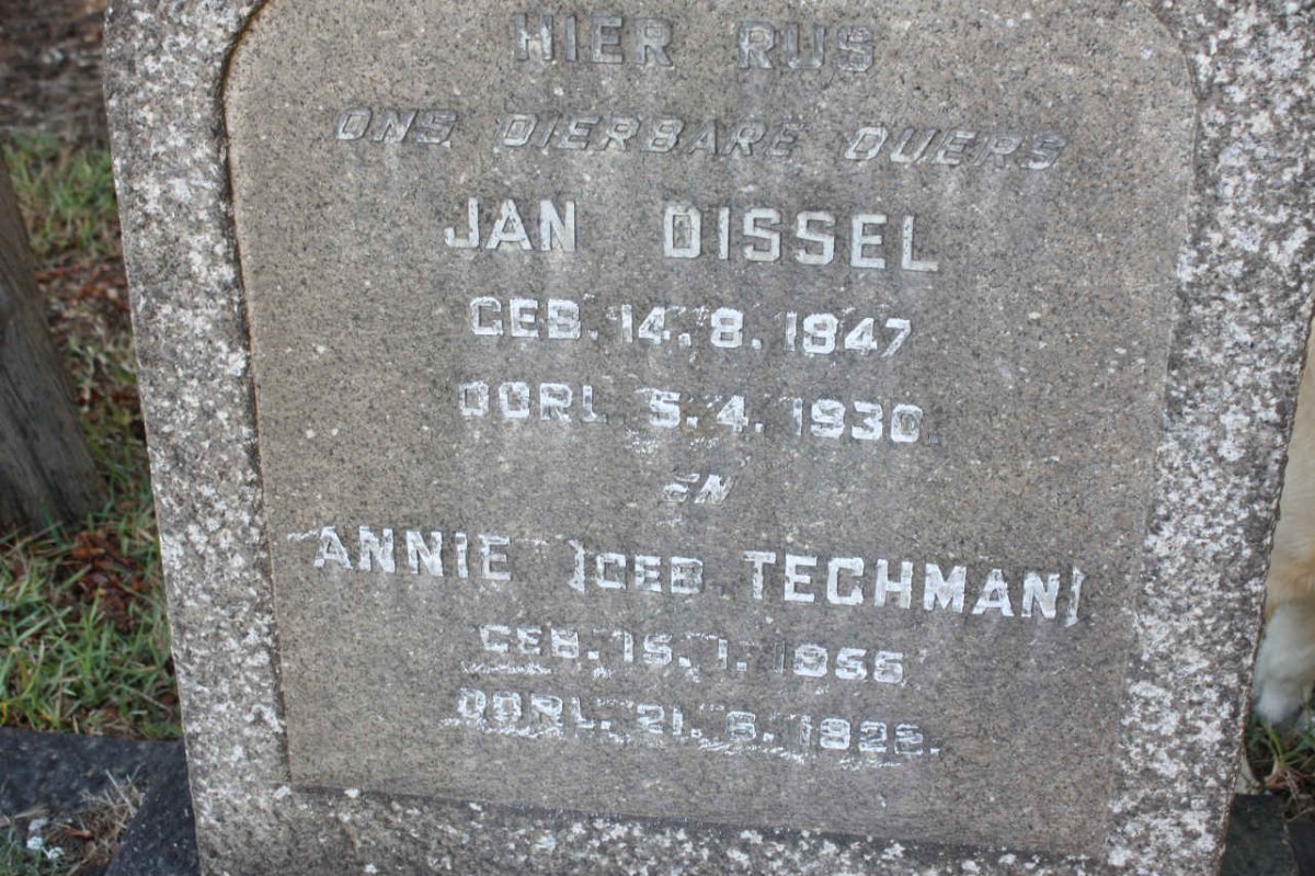 DISSEL Jan 1847-1930 &amp; Annie TECHMAN 1855-1922