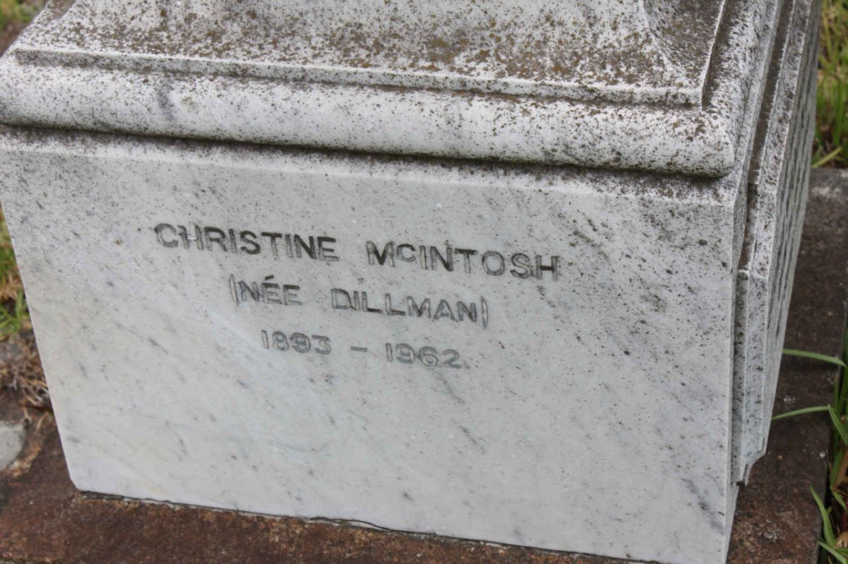 McINTOSH Christine nee DILLMAN 1893-1962