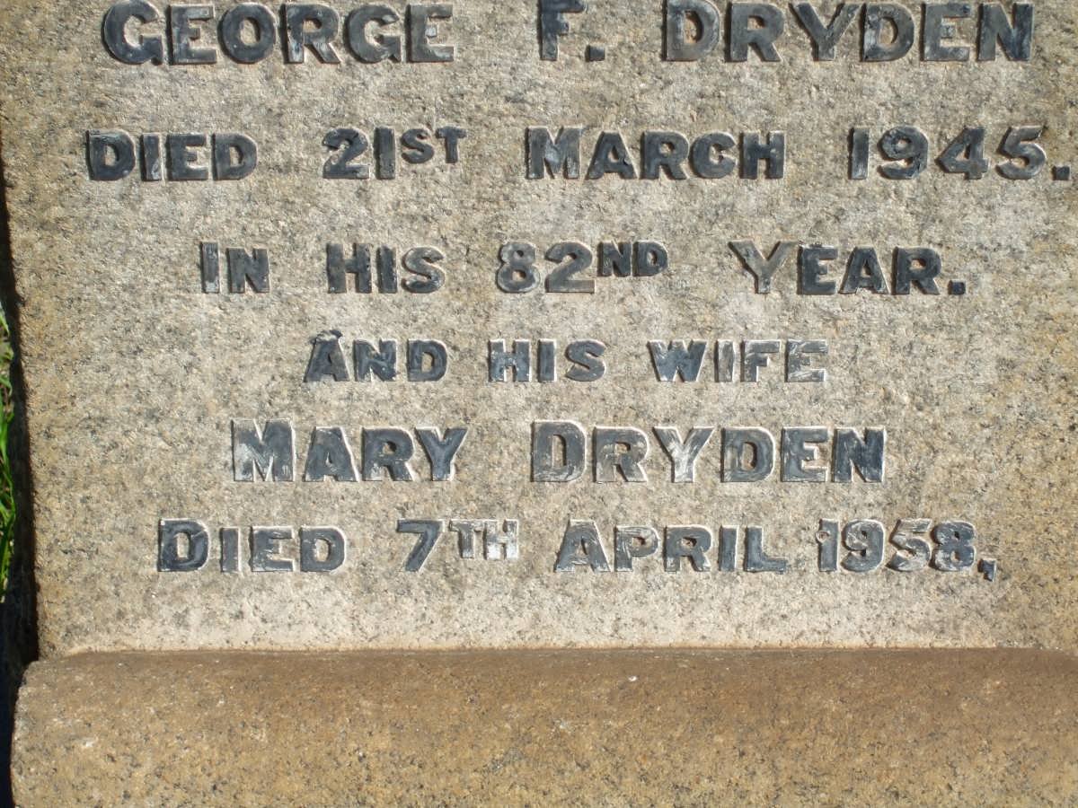 DRYDEN George F. -1945 &amp; Mary -1948
