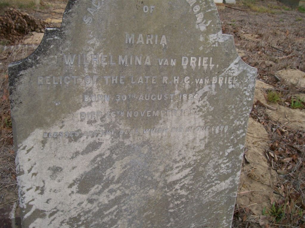 DRIEL Maria Wilhelmina, van 1824-1891