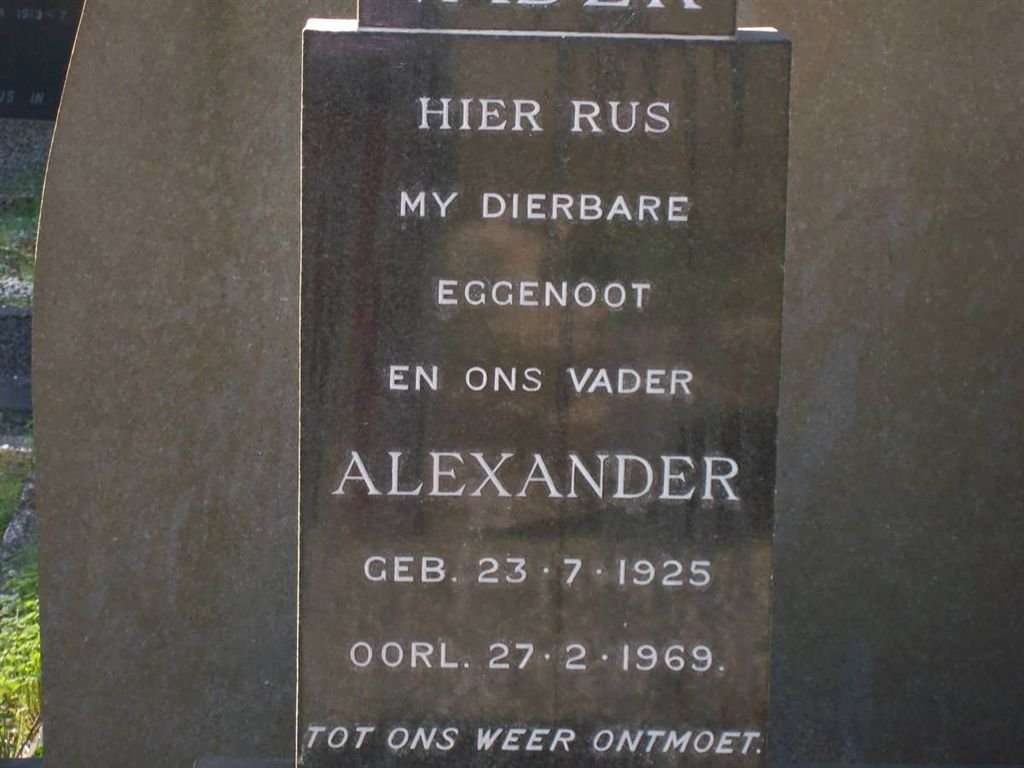 DRIVER Alexander 1925-1969