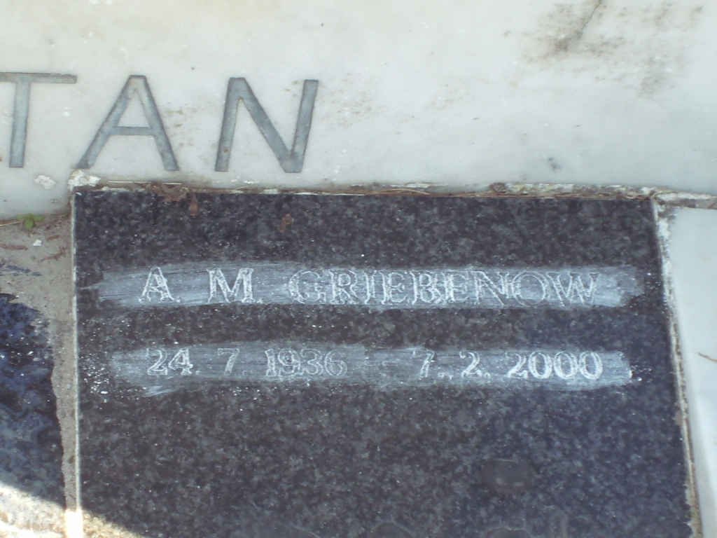 GRIEBENOW A.M.  1936-2000