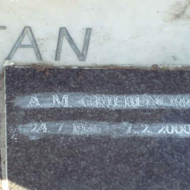 GRIEBENOW A.M.  1936-2000
