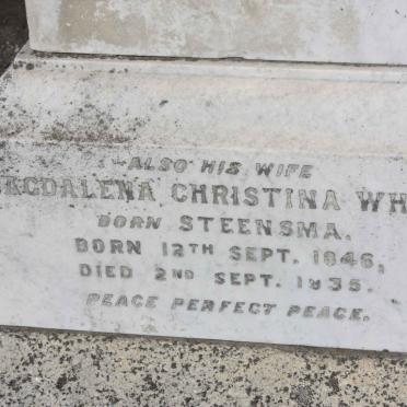 WHITE Magdalena Christina nee STEENSMA 1846-1935