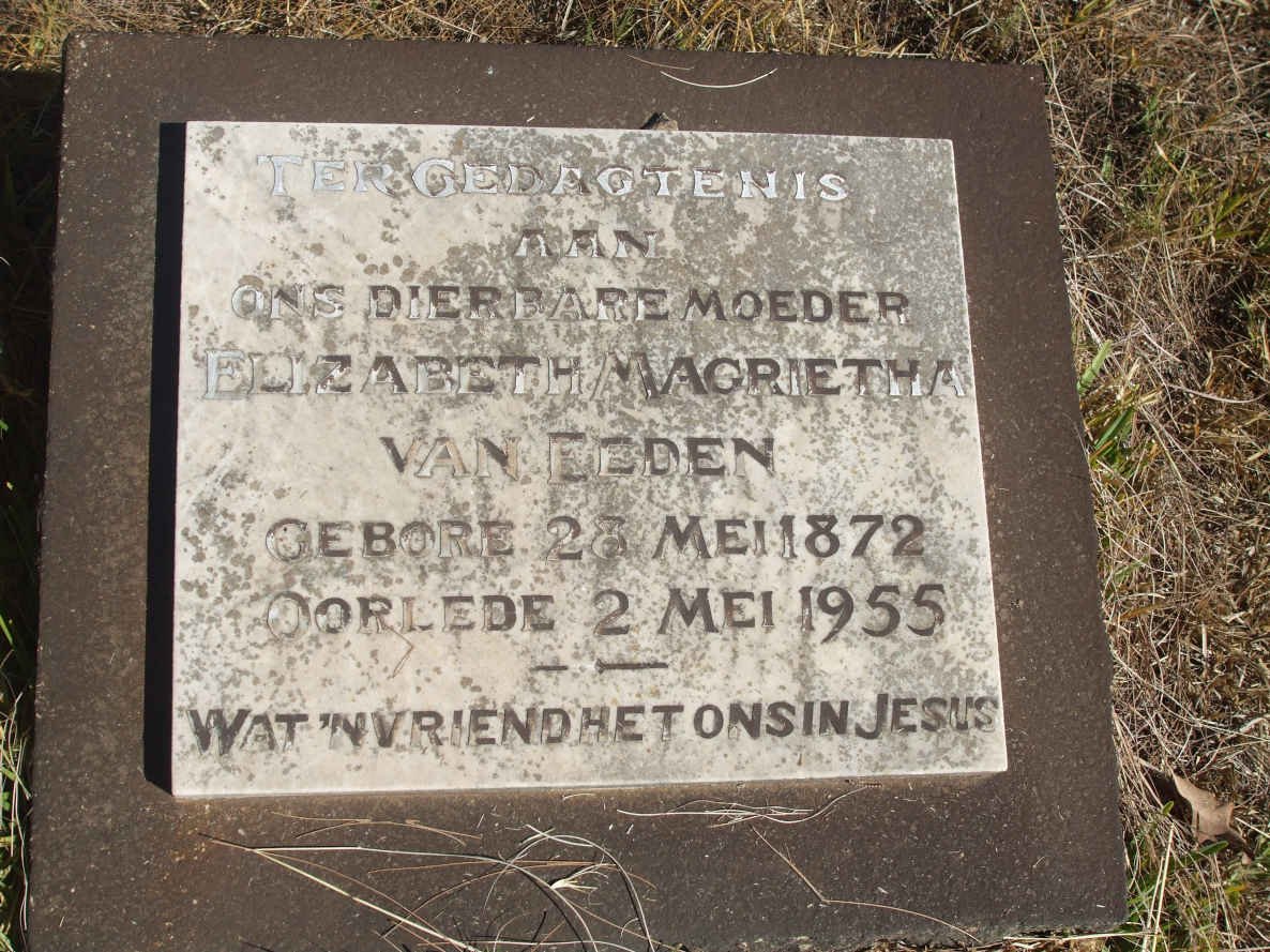 EEDEN Elizabeth Magrietha, van 1872-1955