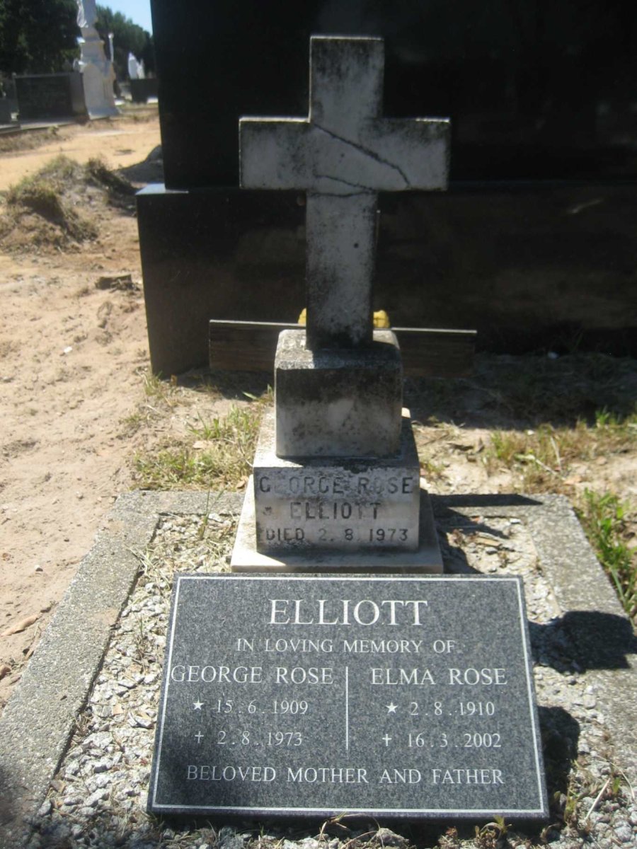 ELLIOTT George Rose 1909-1973 &amp; Elma Rose 1910-2002