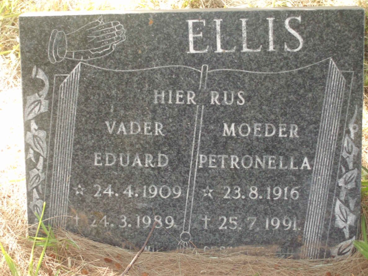ELLIS Eduard 1909-1989 &amp; Petronella 1916-1991