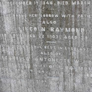 ELARIO Raymond Lincoln -1903 &amp; Ezabella Antonette WOUDBERG 1842-1905
