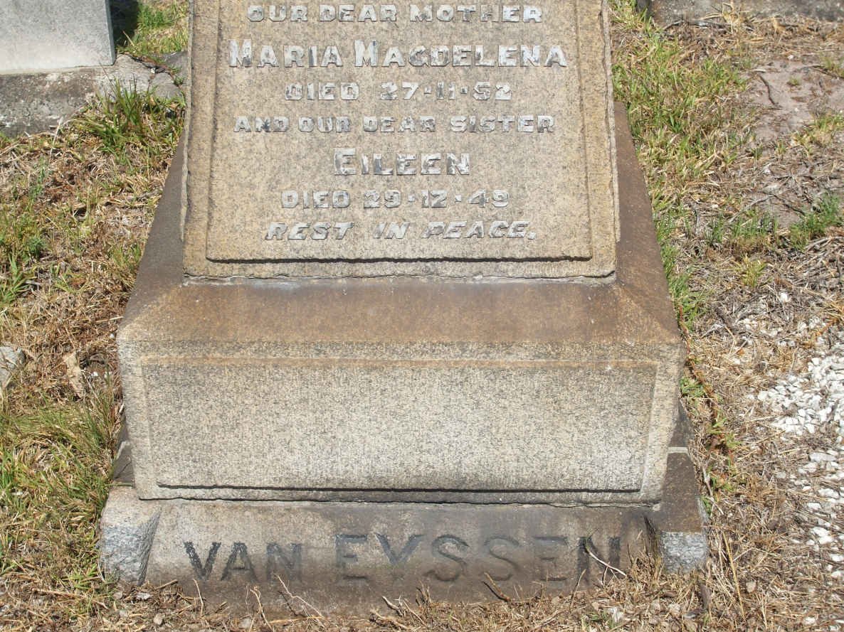 EYSSEN Maria Magdalena, van  -1952  :: VAN EYSSEN Eileen -1949