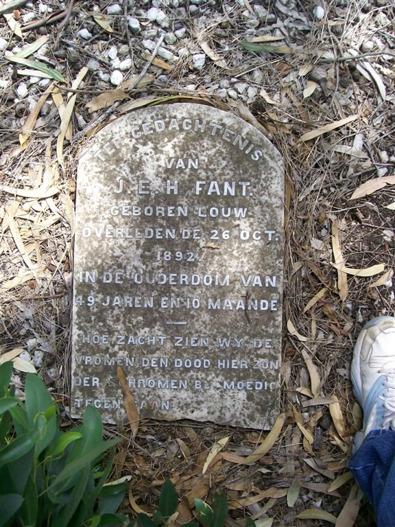 FANT J.E.H. nee LOUW -1892