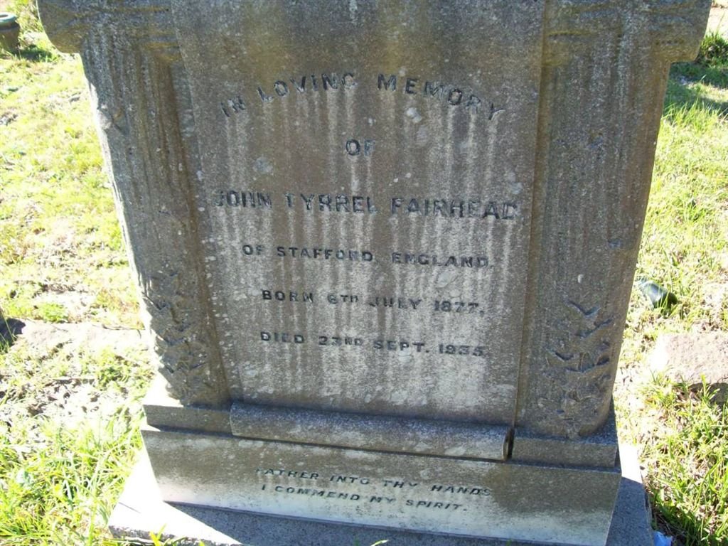 FAIRHEAD John Tyrrel 1872-1935