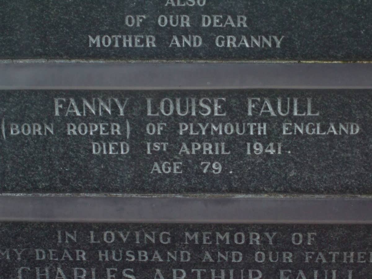 FAULL Fanny Louise nee ROPER -1941