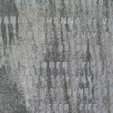 VILLIERS Maria Johanna, de  -1894 :: FIFE Robert 1841-1899