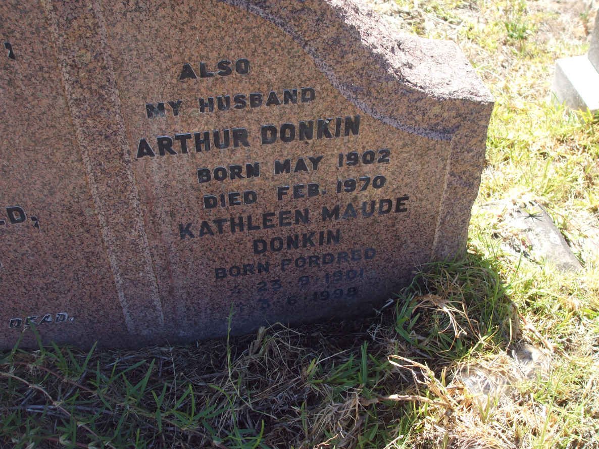 DONKIN Arthur 1902-1970 &amp; Kathleen Maude FORDRED 1901-1998