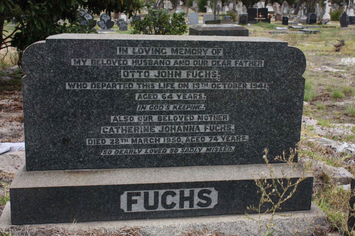 FUCHS Otto John -1941 &amp; Catherine Johanna -1950