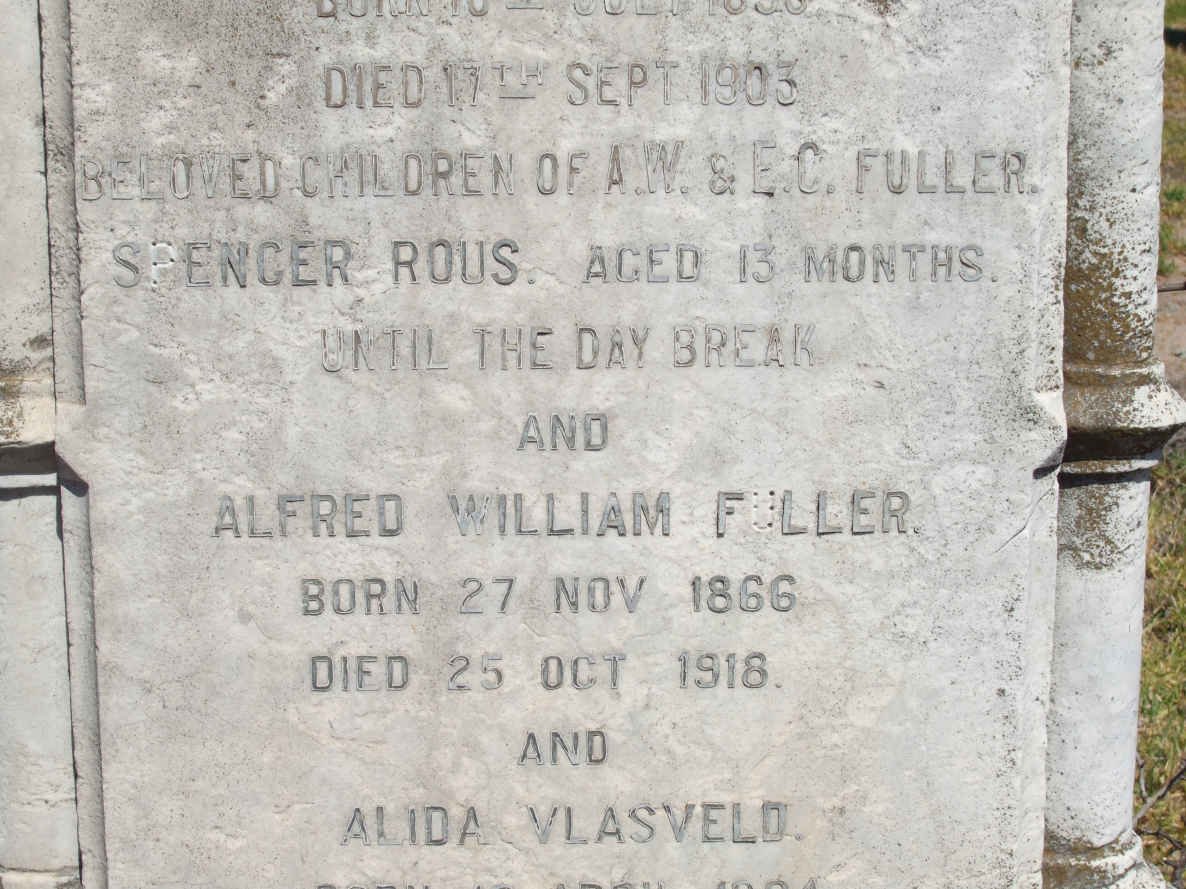 FULLER Alfred William 1866-1918 :: FULLER Spencer Rous ?
