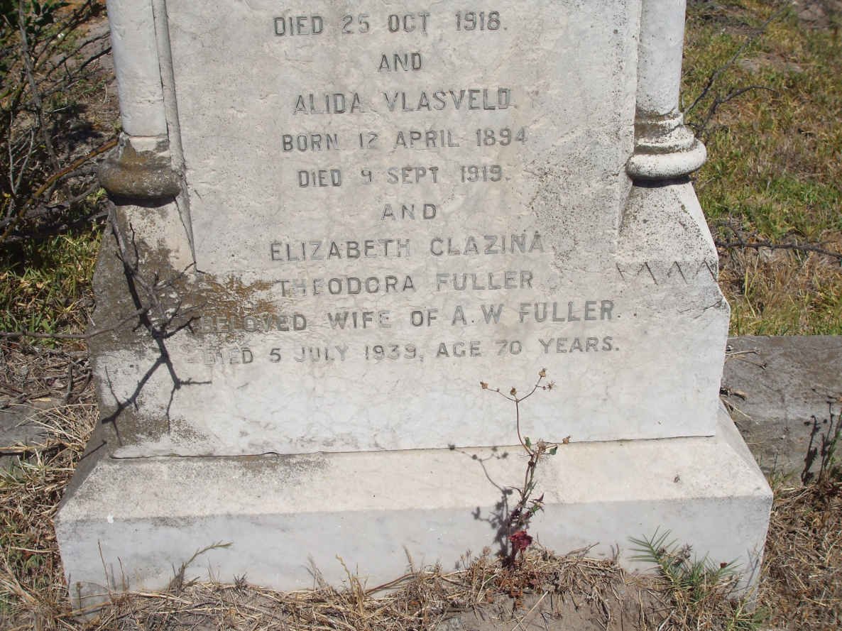 FULLER Alida Vlasveld 1894-1919 :: FULLER Elizabeth Clasina Theodora -1939