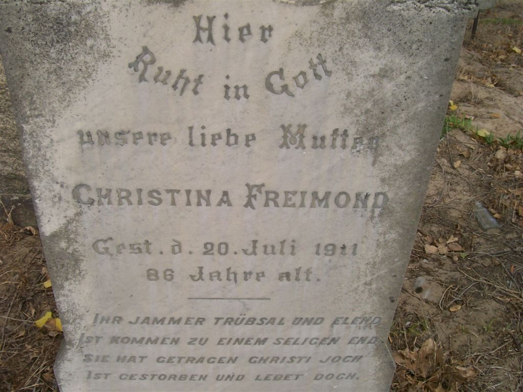 FREIMOND Christina -1911