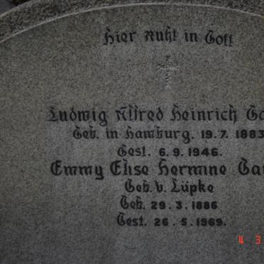 GARTZ Ludwig Alfred Heinrich 1883-1946 &amp; Emmy Elize Hermine LUPKE 1886-1969