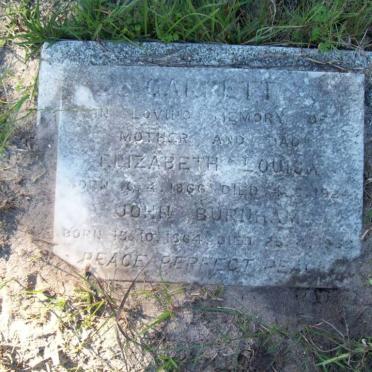 GARRETT John Burnham 1864-1932 &amp; Elizabeth Louisa 1866-1924