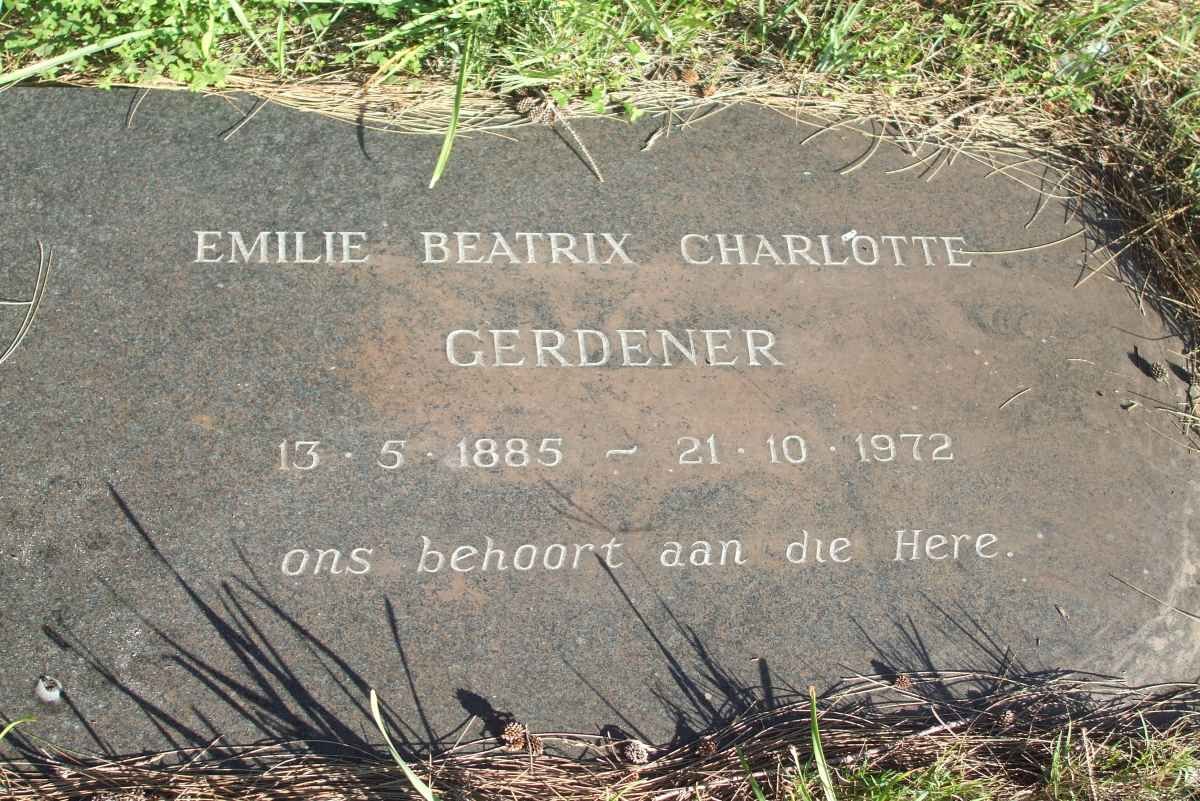 GERDENER Emilie Beatrix Charlotte 1885-1972