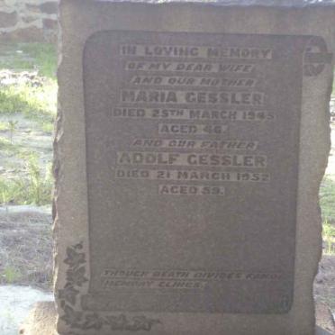 GESSLER Adolf -1952 &amp; Maria -1945